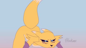 Renamon Deepthroat to Oral Creampie Loop (Sounded) [Digimon NSFW Animation]