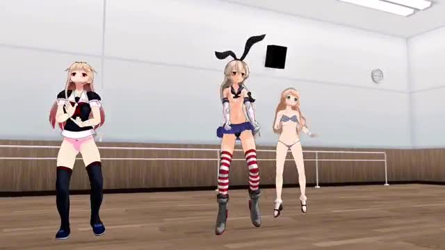 Shimakaze, Yuudachi & Jervis – Koshitantan [MMD R18] Zodaigomi