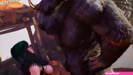 "Where the Mist Knows Names" – Minotaur fucks cute Aru’kai Girl in Oasis Teaser pt 1