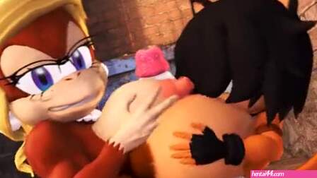 Ana and Kate Give Lok a Double Boobjob in an Alley and Then He Cums [CounterSFM]