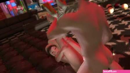 Falara fucks a visitor at her club in Second Life