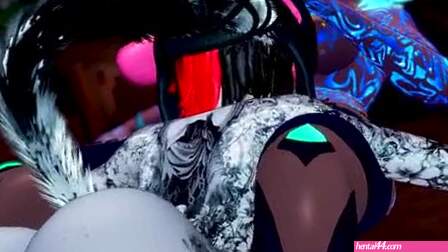 GOTH GIRL get FUCKED by a FUTA !