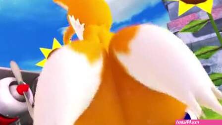Tails riding Sonic