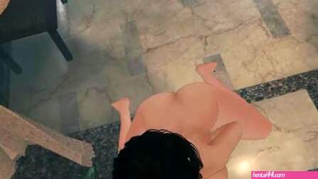Ada Wong Cleans You Up With Her Mouth In The Shower. Wet and Slippery!