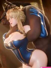 Artoria Lancer X Horse Man