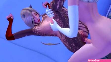 FUTANARI COWGIRL PERVERTS OVER HER ASSHOLE SLAVE