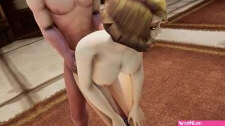 Female human pounded by male elf