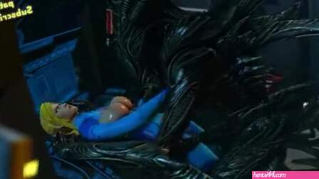 Samus Aran on Strange Alien Planet 2k