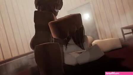 Slutty femboy was fucked in a sauna
