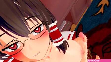 [Waki no hito] I Want Reimu to Take Care of Me… with Glasses On