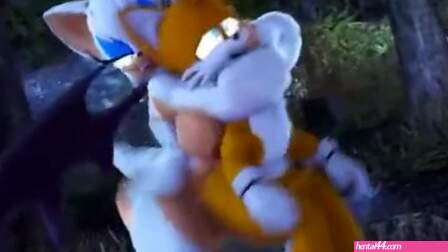Werebat Rouge smashing Tails Anus