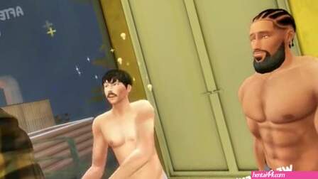 Caught Above It All – Sims 4 Gay 3D Machinima Animation Threesome
