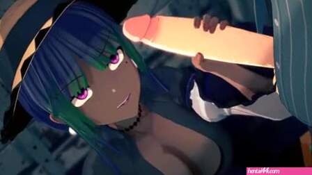 Dark-skinned witch caught you in a handjob