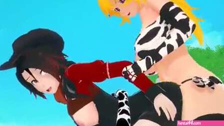 [Dezerbitch] Yang x Ruby x Weiss – Tending to the Bulls