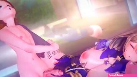 Genshin Impact – Lisa x little Timmy and BBC