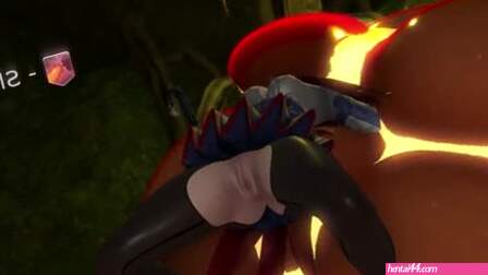 Pantyhose Catgirl: Blue Mage Monster Defeat