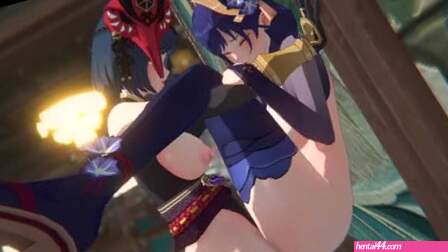 Raiden Shogun × Kujou Sara (Futa)