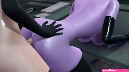 Blue Skin Futanari Filled Deep by Purple Futa