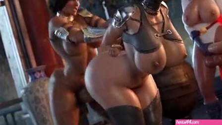 Catwoman vs Wonder Woman & Power Girl (Straight version)