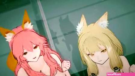 Fate Arknights Rossi and Tamamo sexy dance