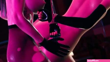 Futanari Fucks Bound Pink Femboy and Cums All Over Him