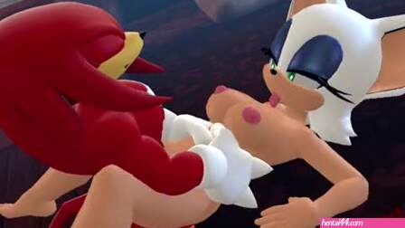 Knuckles and Rouge sex in motel