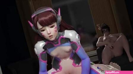 Mei Let’s D.Va Ride Her Daddy: Cuckqueen | Bloggerman – 4K