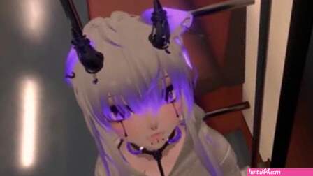 Neko got fucked hard and creampied on a public train by a stranger