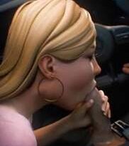 Rachel sucking in the car