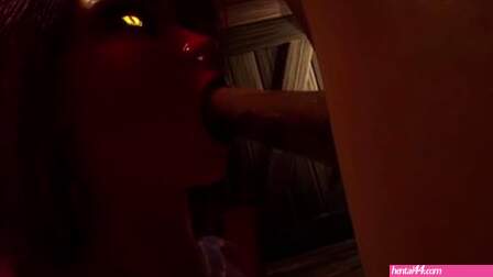 Red Succubus Sucks and Rides Cock After Hot Pussy Licking