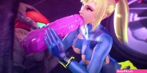 Samus Aran sucking Ridley’s cock (Zero suit)