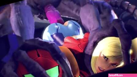 Samus vs Ridley! (Zero suit)