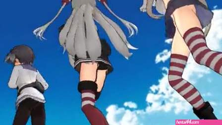 Shimakaze, Amatsukaze & Tokitsukaze – Undead Enemy [MMD R18] Ririsu