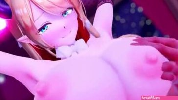 Yuzuki Choco Breast milking animation (Inverted Bunnysuit) [ブラン]